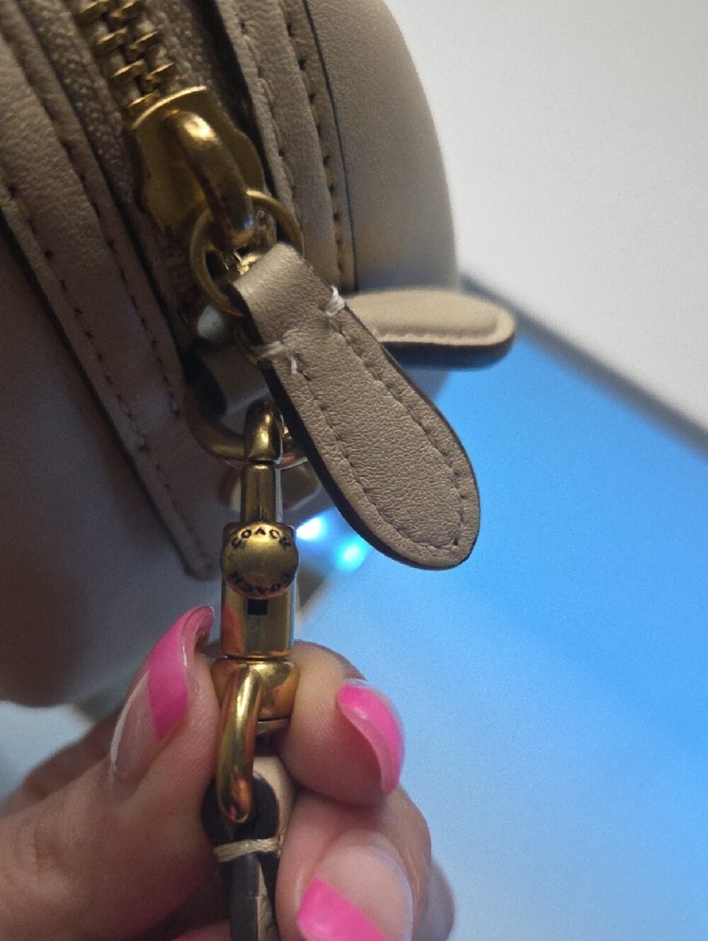 Coach Ruby 18 Cream Signature Mini Satchel with Gold Hardware - Picture 8 of 9